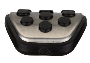 Ford Mustang Pedal Cover Kit - Ford Racing - Aluminum and Urethane Special Edition - Brushed Aluminum - `94-`02